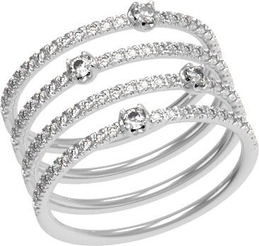 Кольцо из белого золота c бриллиантами