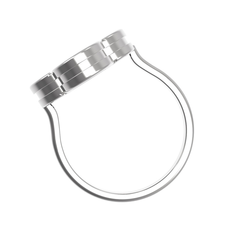 Кольцо из белого золота c ониксом