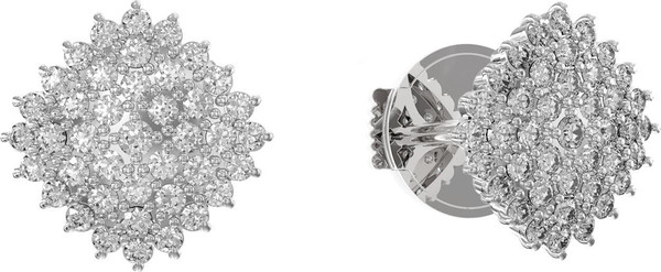 Серьги из белого золота c бриллиантами