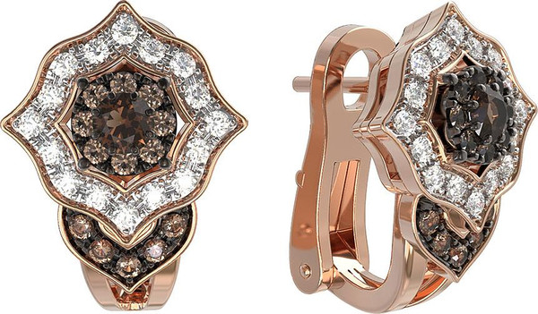 Серьги из золота c бриллиантами