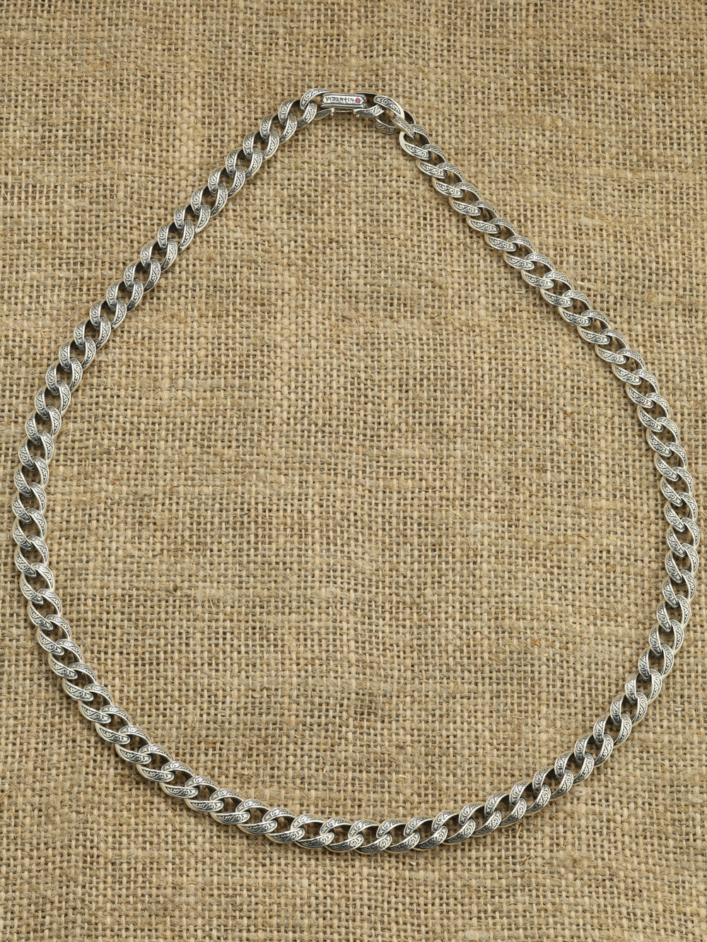 Цепь из серебра c рубином