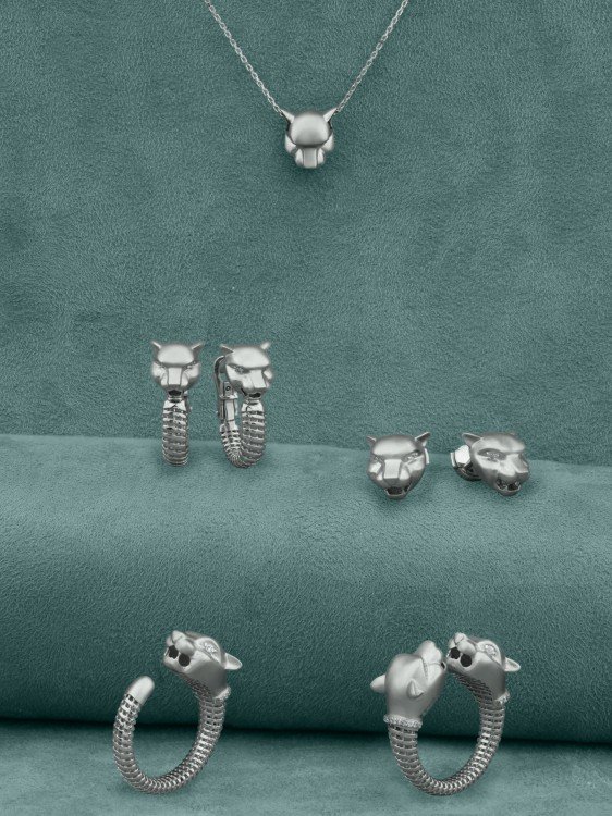 Серьги из белого золота c бриллиантами