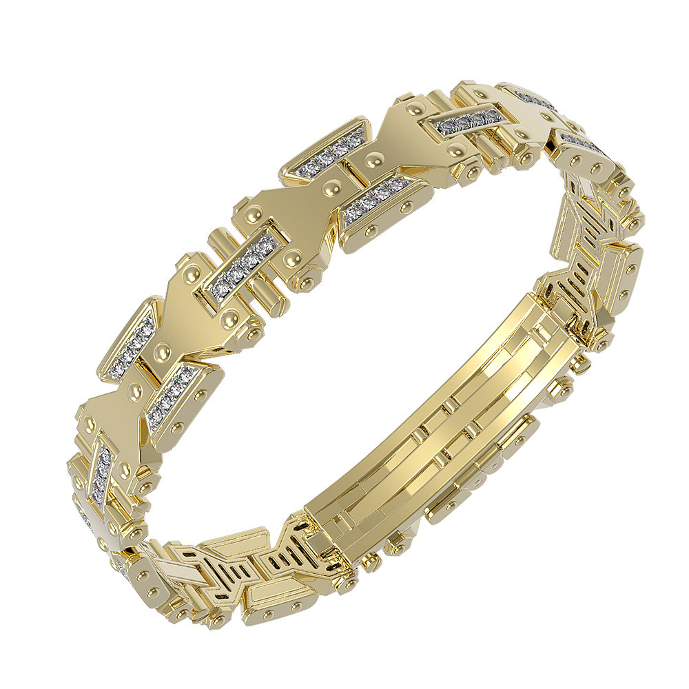 Браслет из лимонного золота c бриллиантами