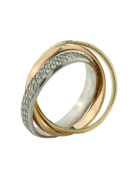 Кольцо из золота c фианитом