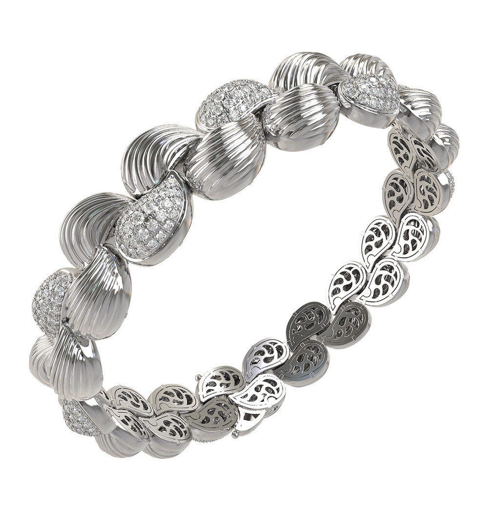 Браслет из белого золота c бриллиантами