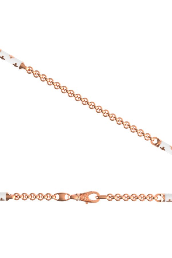 Цепь из золота c эмаль