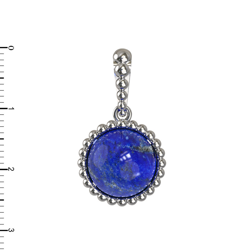 Подвеска из белого золота c лазуритом