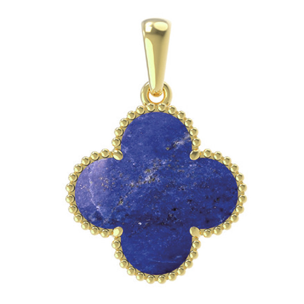 Подвеска из лимонного золота c лазуритом