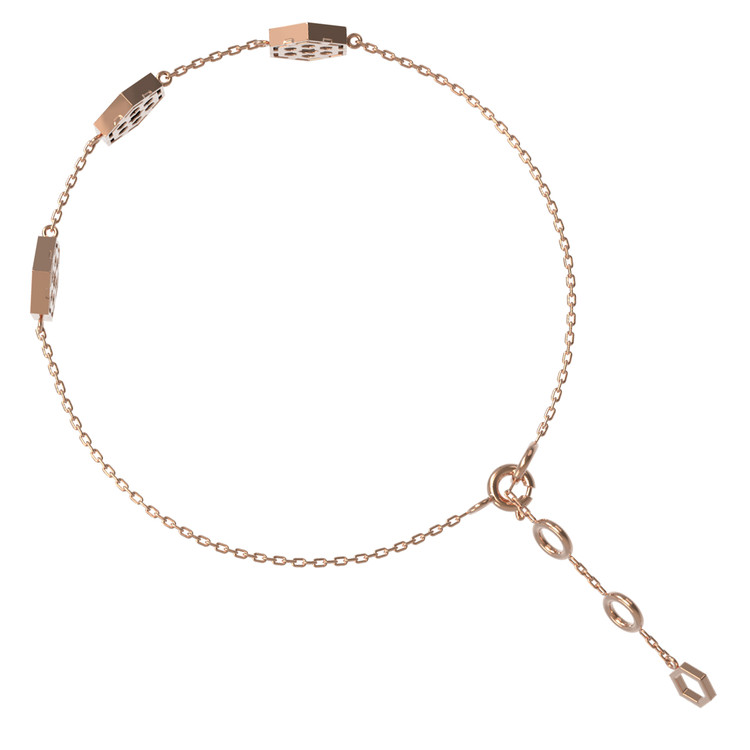 Браслет из золота c ониксом и перламутром