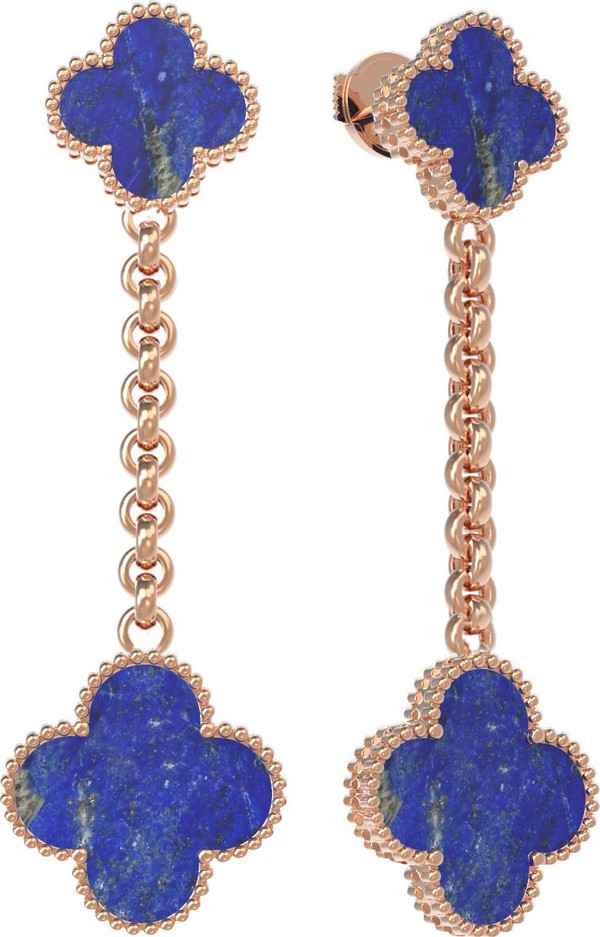 Серьги из золота c лазуритом