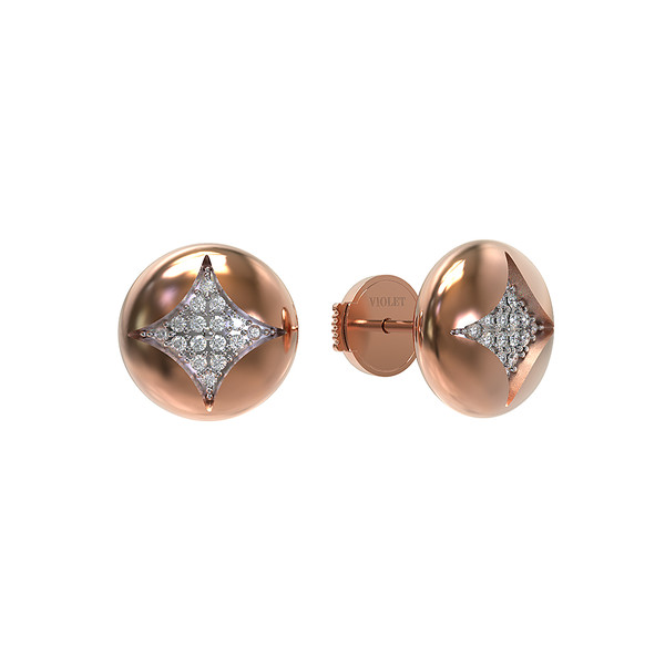 Серьги из золота c бриллиантами