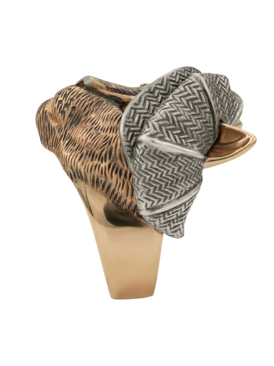 Кольцо из золота c эмаль