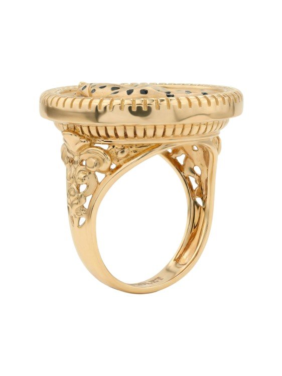 Кольцо из золота c эмаль