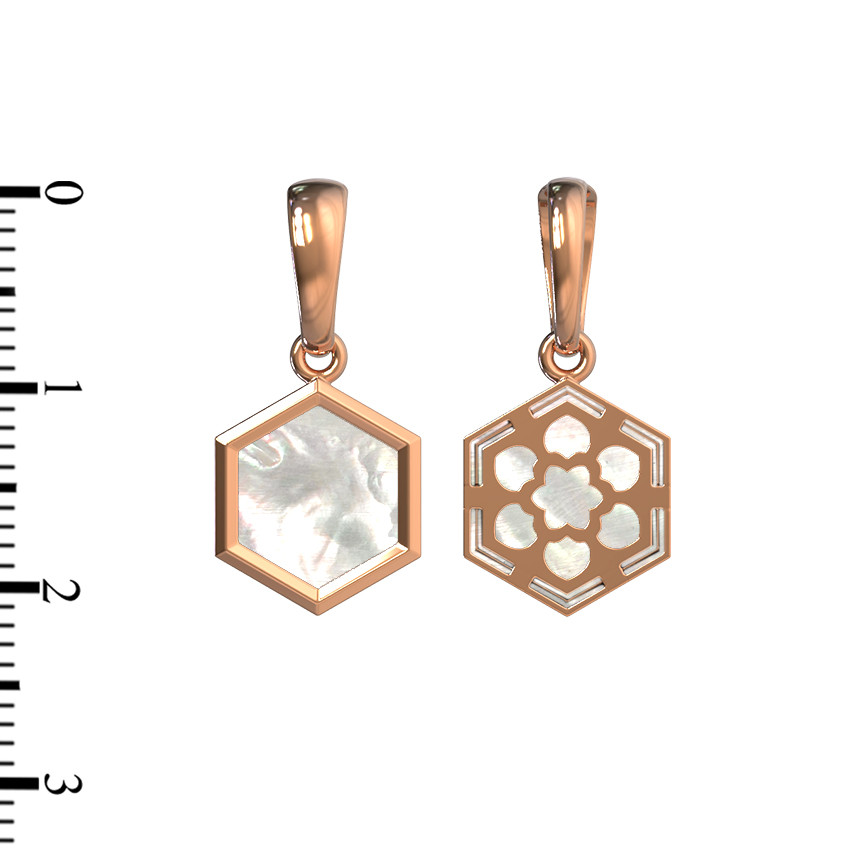 Подвеска из золота c перламутром