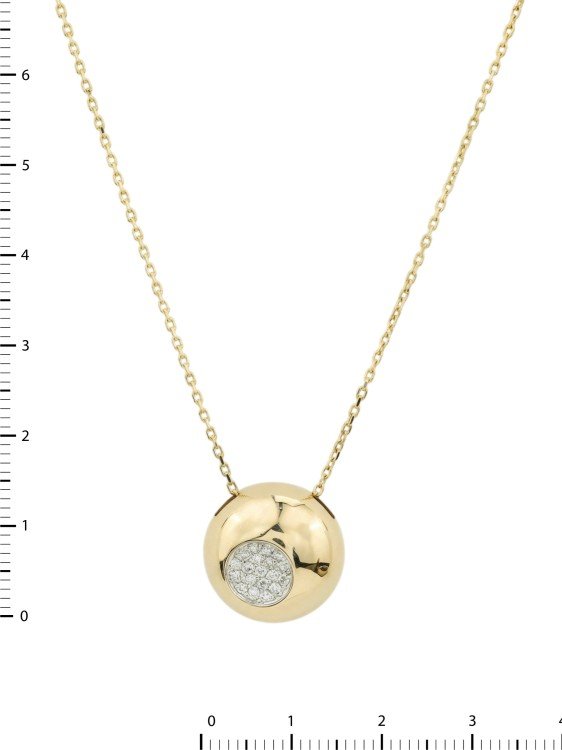 Колье из лимонного золота c бриллиантами