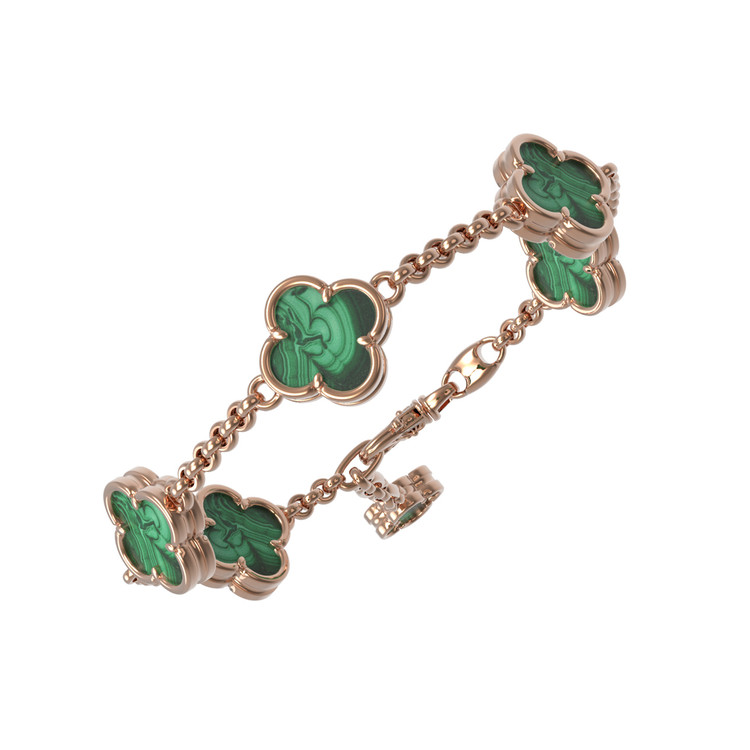 Браслет из золота c малахитом