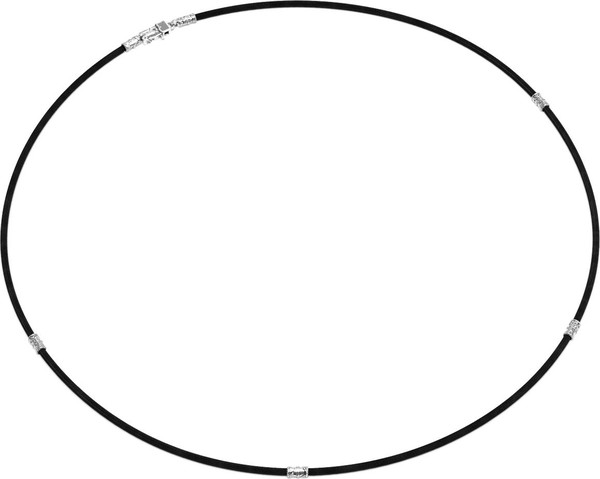 Шнурок шёлковый из белого золота c шёлковым шнурком