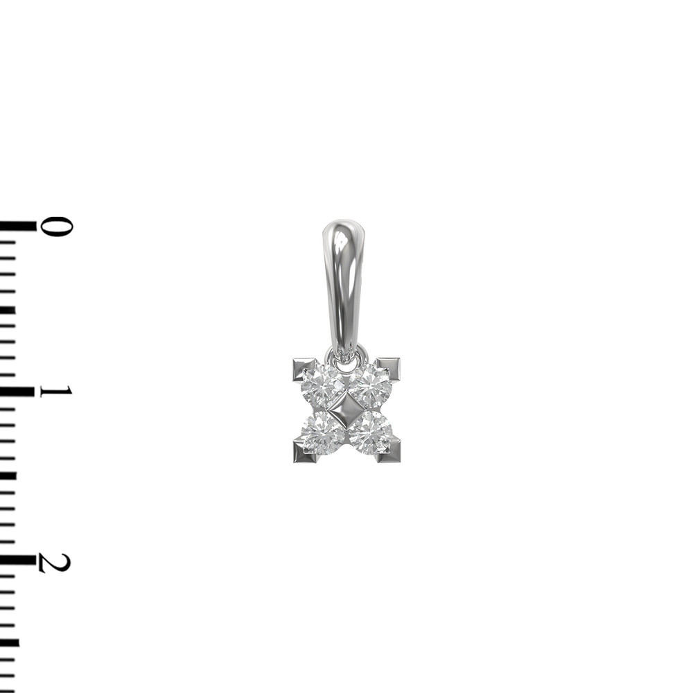 Подвеска из белого золота c бриллиантами