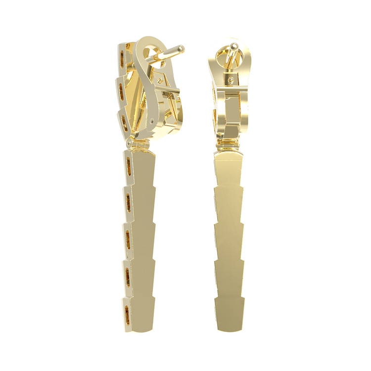 Серьги из лимонного золота c перламутром