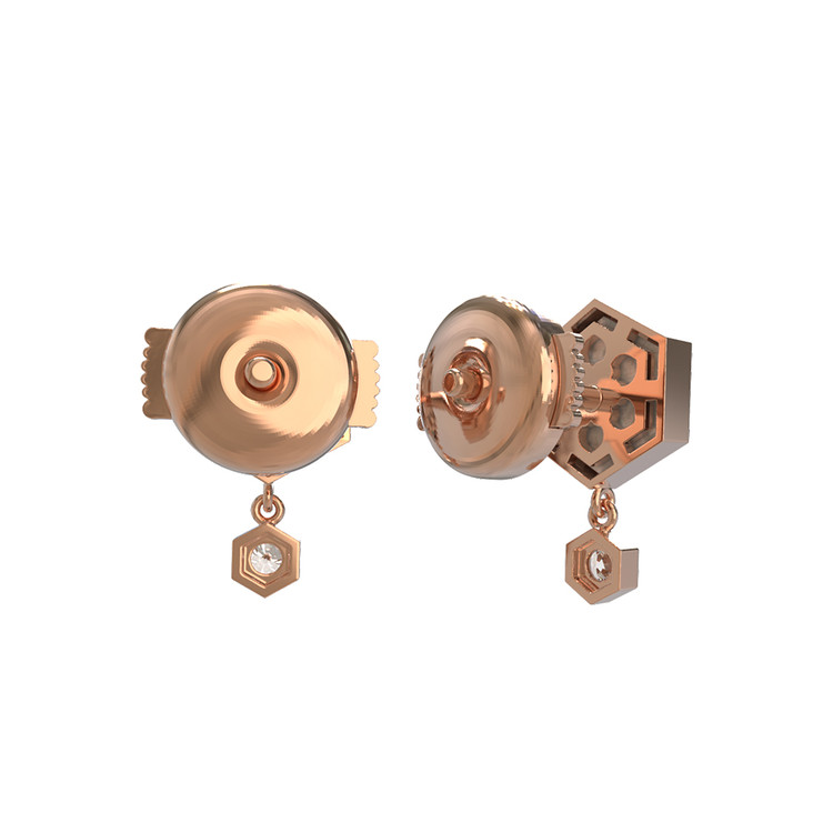 Серьги из золота c бриллиантами, лазуритом и перламутром