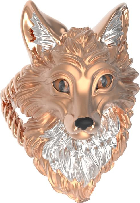 Кольцо из золота c эмаль