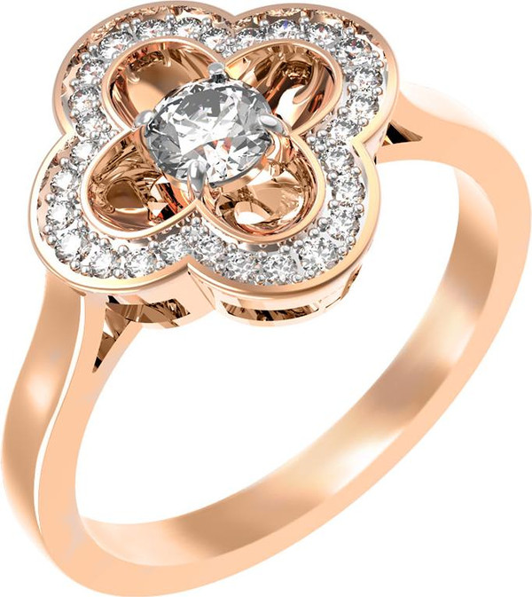 Кольцо из золота c бриллиантами