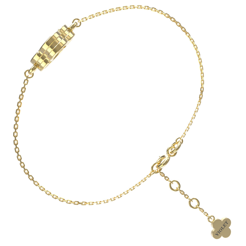 Браслет из лимонного золота c ониксом