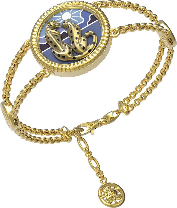 Браслет из лимонного золота c эмаль