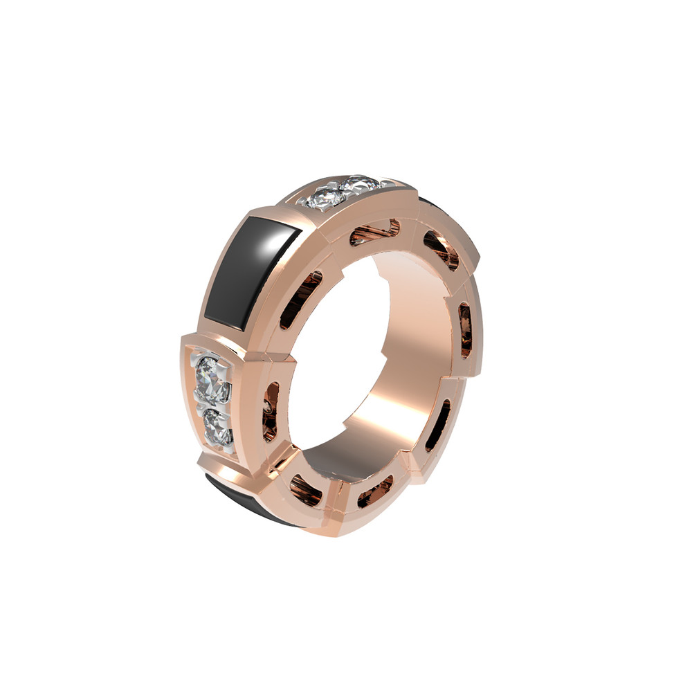 Подвеска из золота c бриллиантами и ониксом