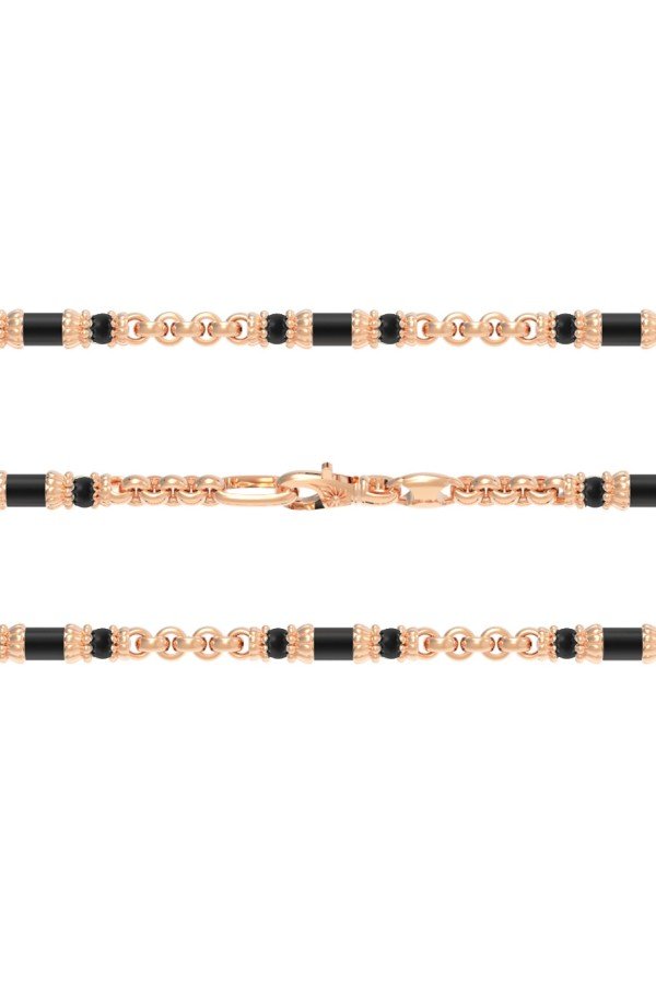 Цепь из золота c ониксом