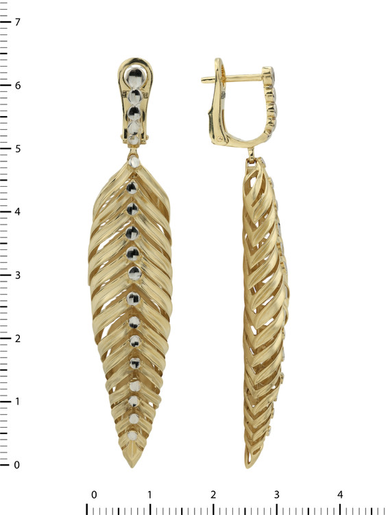 Серьги из лимонного золота