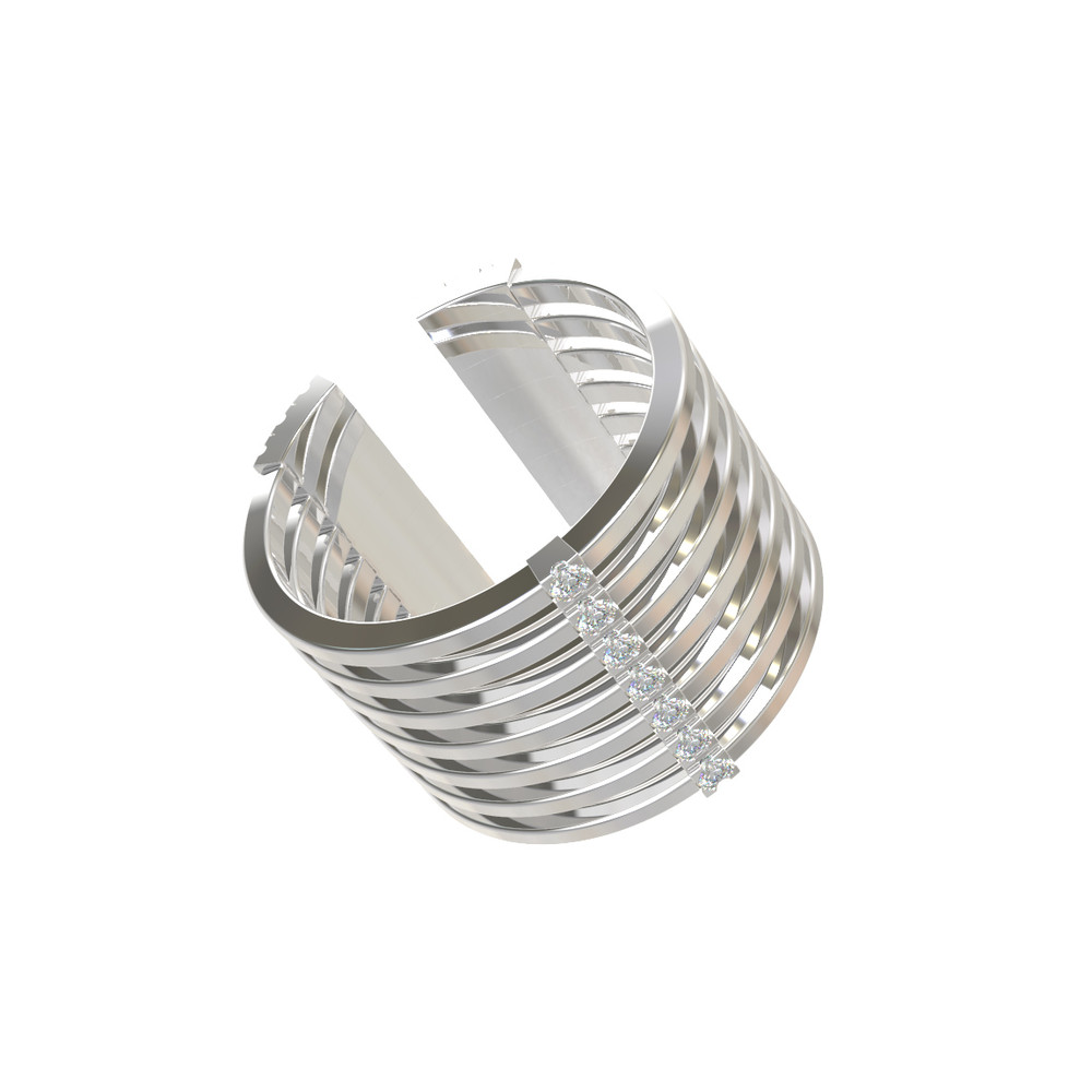 Кольцо из белого золота c бриллиантами