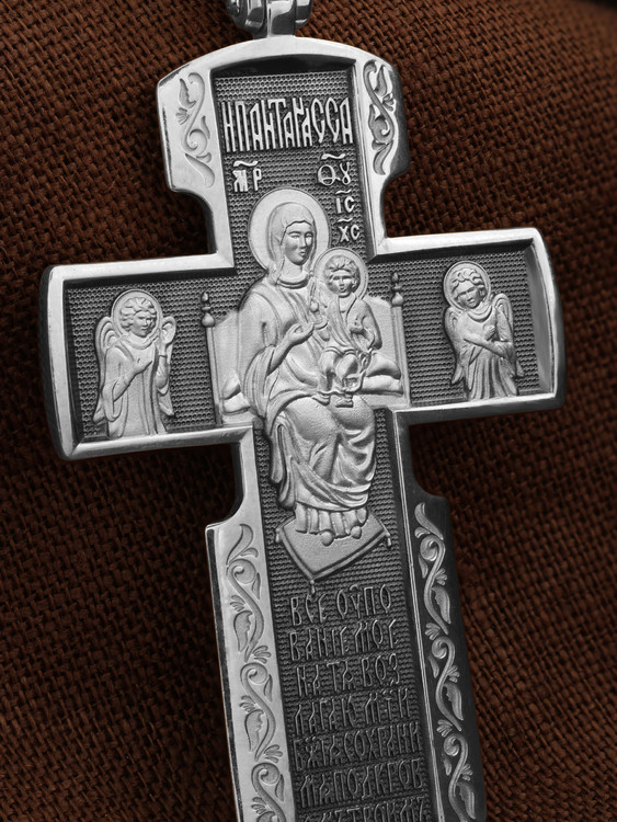 Крест из белого золота