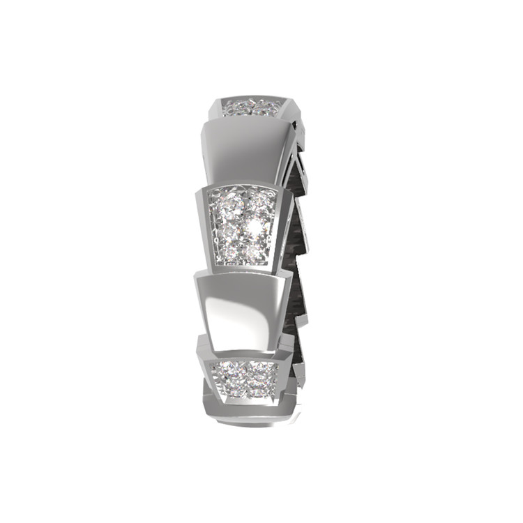 Кольцо из белого золота c бриллиантами