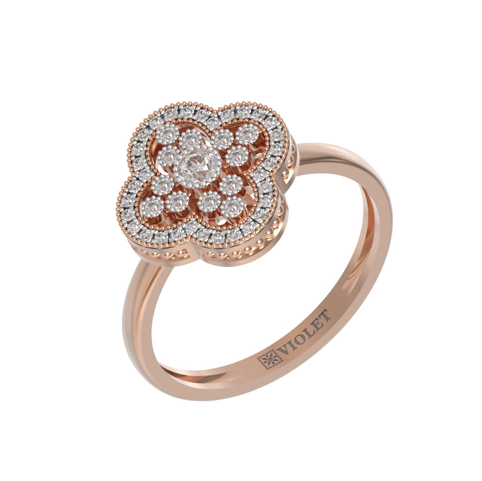 Кольцо из золота c бриллиантами