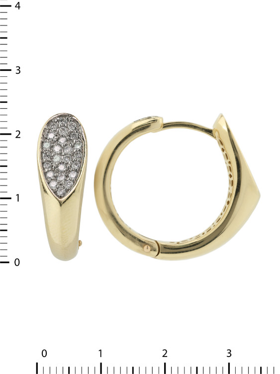 Серьги из лимонного золота c бриллиантами