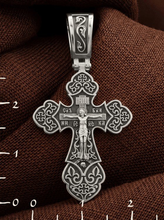 Крест из белого золота