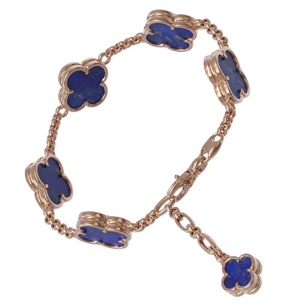 Браслет из золота c лазуритом