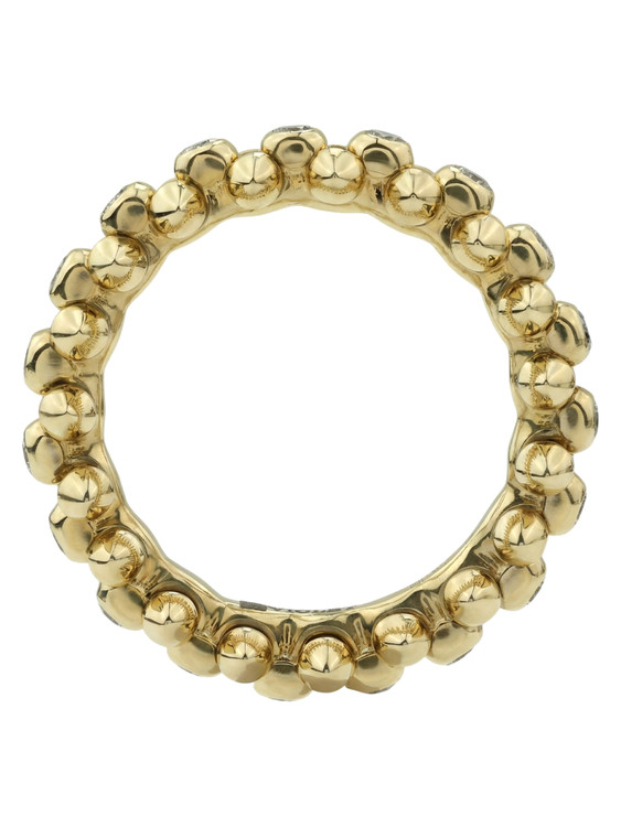 Кольцо из лимонного золота c бриллиантами