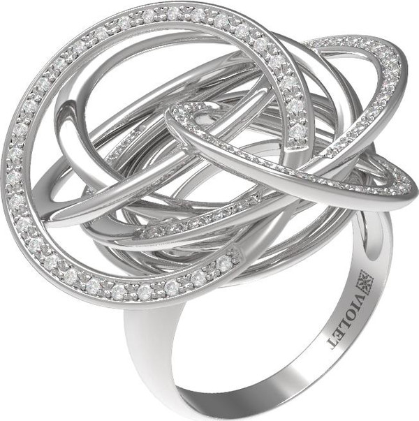 Кольцо из белого золота c бриллиантами