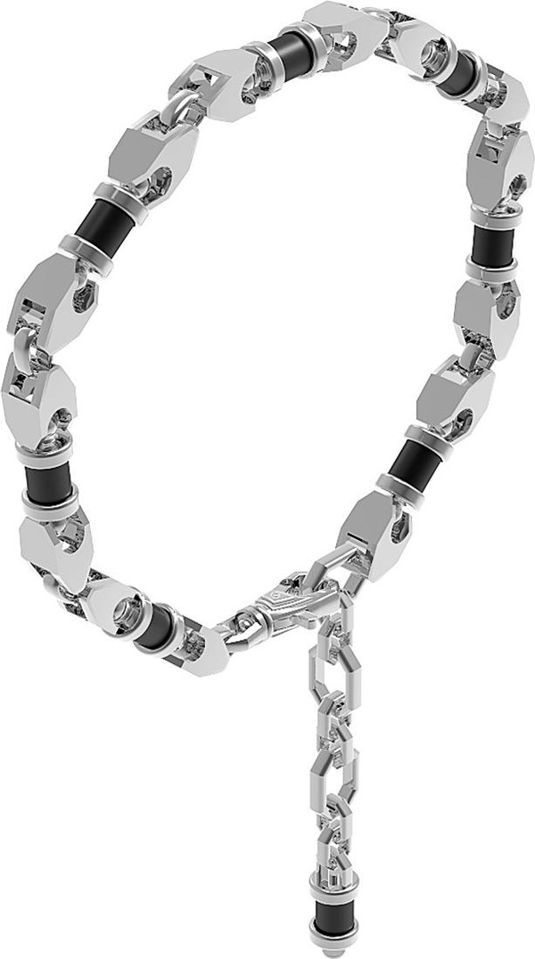 Браслет из белого золота c ониксом