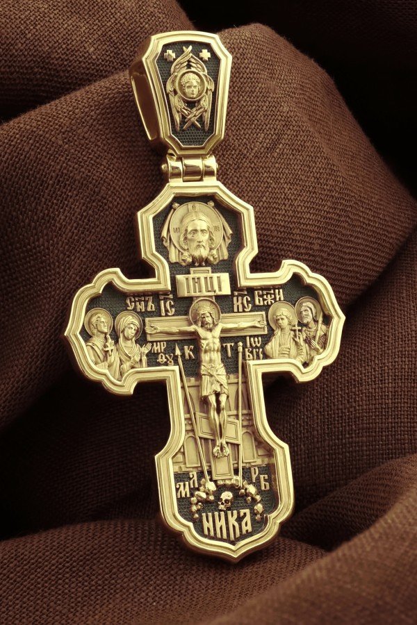 Крест из лимонного золота