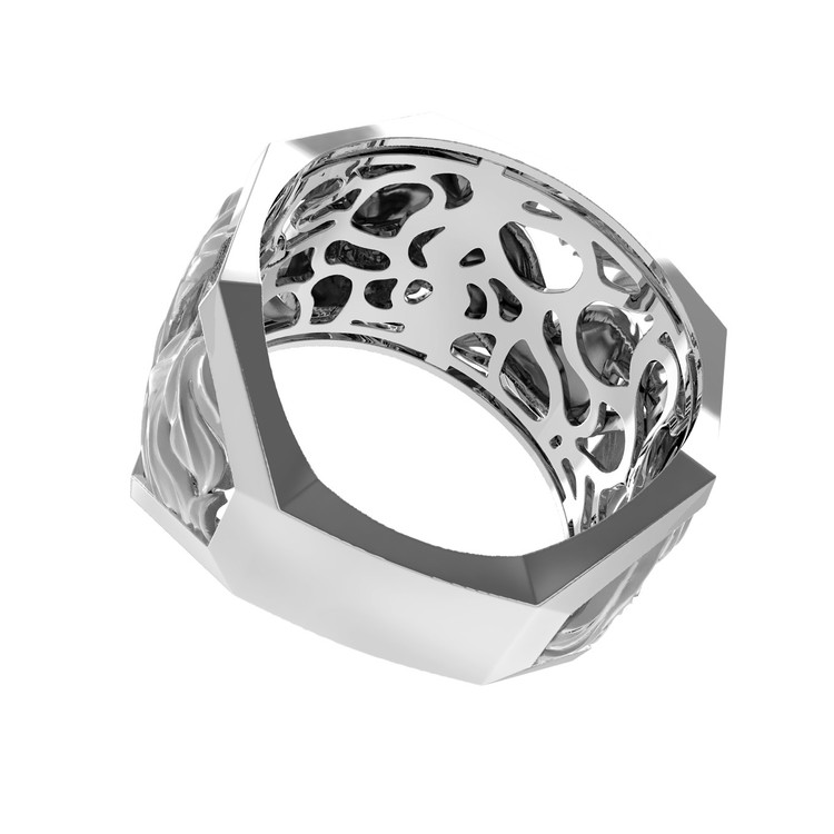 Кольцо из белого золота