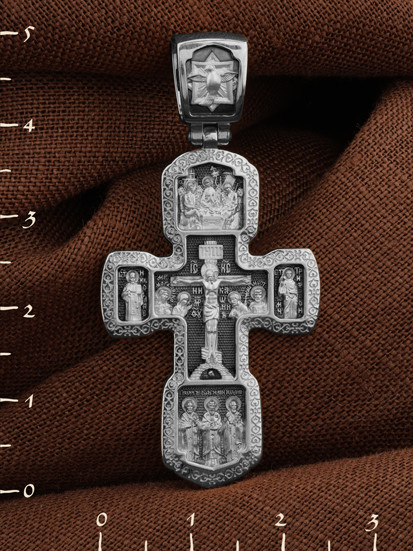 Крест из белого золота