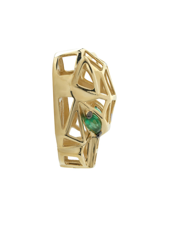 Подвеска из лимонного золота c изумрудом