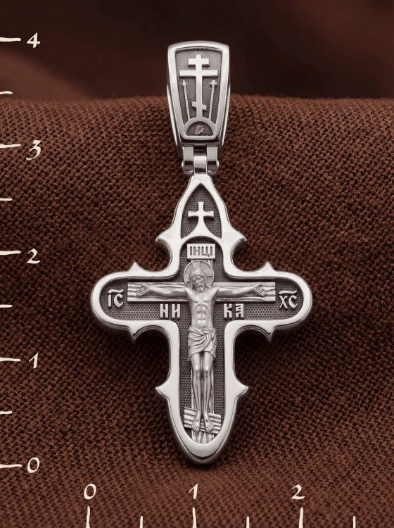 Крест из белого золота