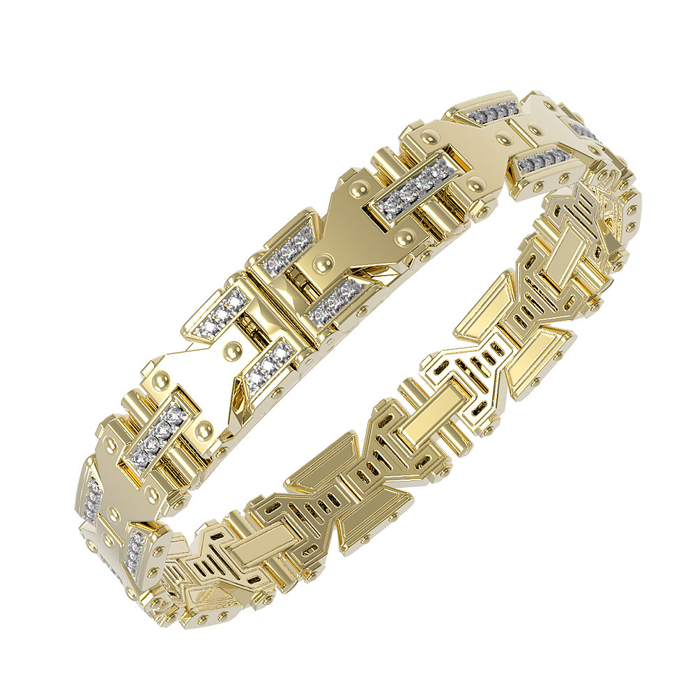 Браслет из лимонного золота c бриллиантами