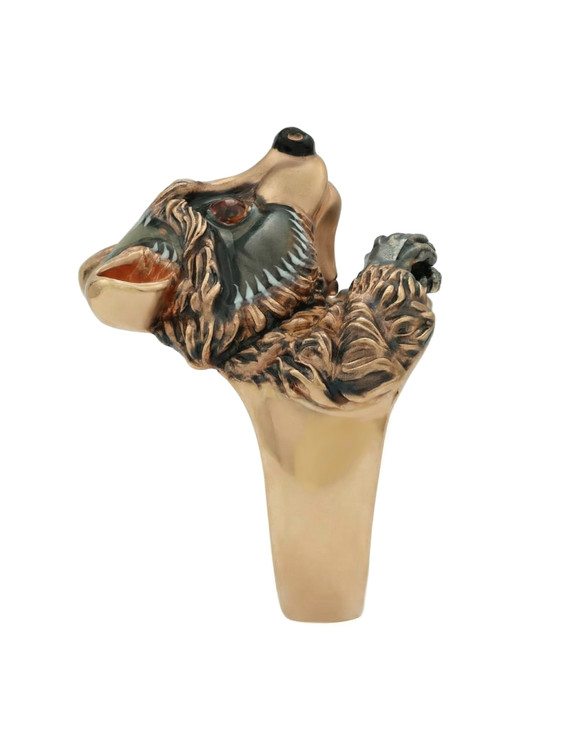 Кольцо из золота c эмаль