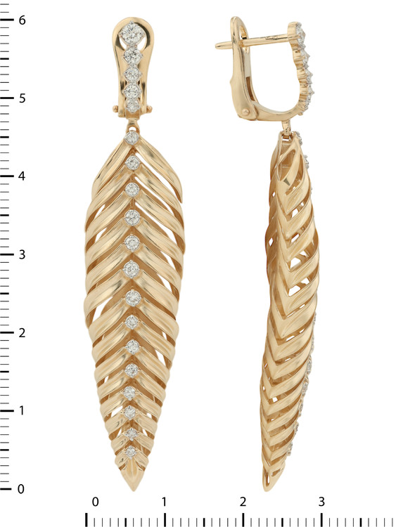 Серьги из золота c бриллиантами