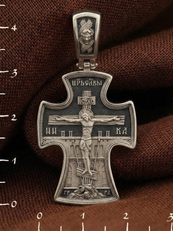 Крест из белого золота